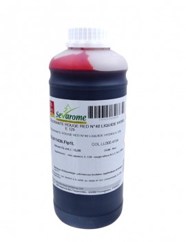 Colorant alimentaire rouge fraise liquide hydrosoluble professionnel 4154 SEVAROME