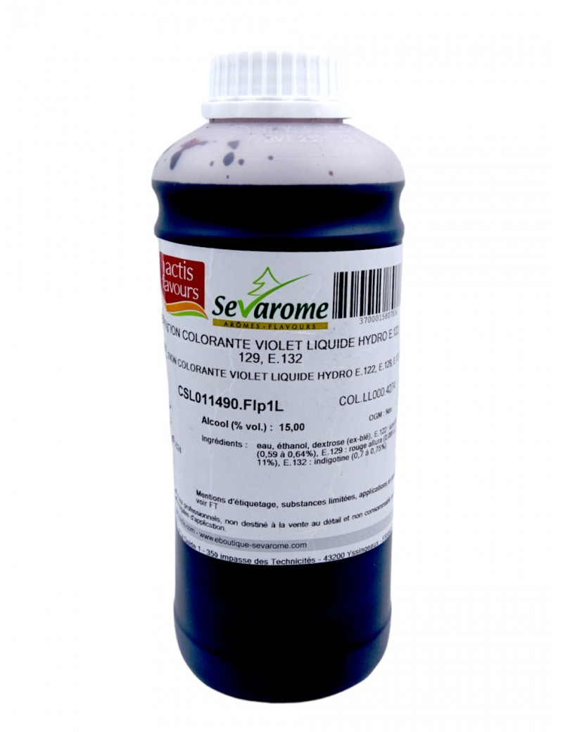 Colorant alimentaire violet liquide hydrosoluble professionnel 4274 SEVAROME Colorant alimentaire violet liquide hydrosoluble professionnel 4274 SEVAROME