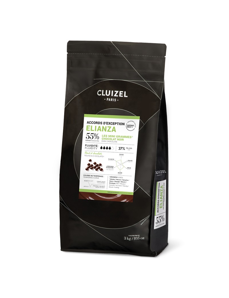 Chocolat noir de couverture Grands Accords ELIANZA 55% MICHEL CLUIZEL