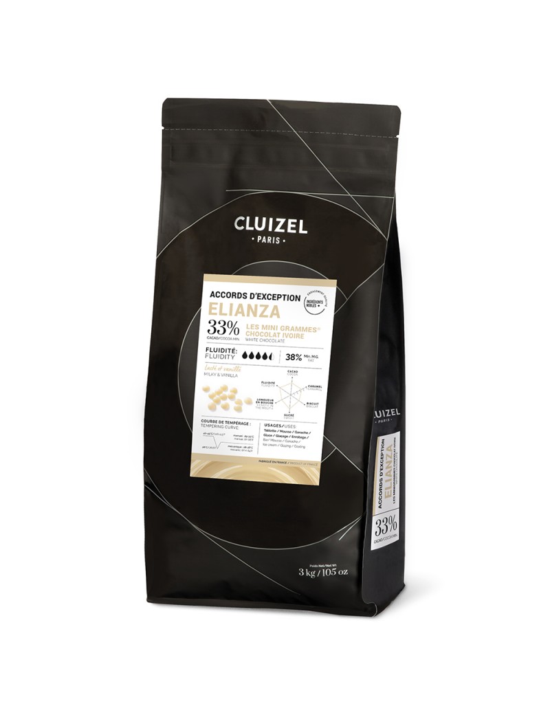 Chocolat ivoire de couverture Grands Accords ELIANZA 33% MICHEL CLUIZEL