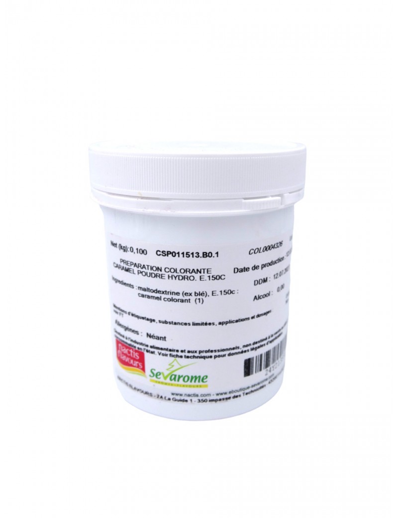 Colorant brun caramel E150c poudre hydrosoluble professionnel 4326 SEVAROME Colorant brun caramel E150c poudre hydrosoluble professionnel 4326 SEVAROME
