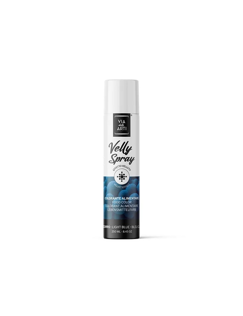 Colorant bleu azure spray Velly effet velours 250ml Azo Free VIA DELLE ARTI Colorant bleu azure spray Velly effet velours 250ml Azo Free VIA DELLE ARTI