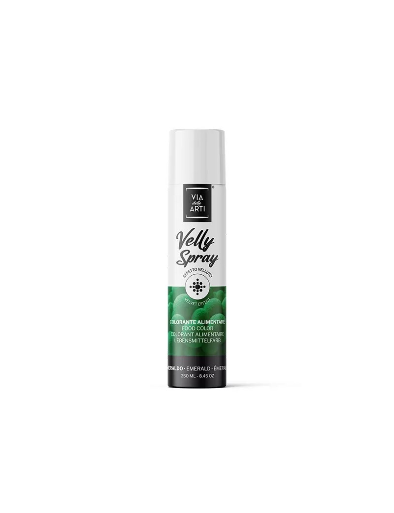 Colorant Vert émeraude spray Velly effet velours 250ml VIA DELLE ARTI