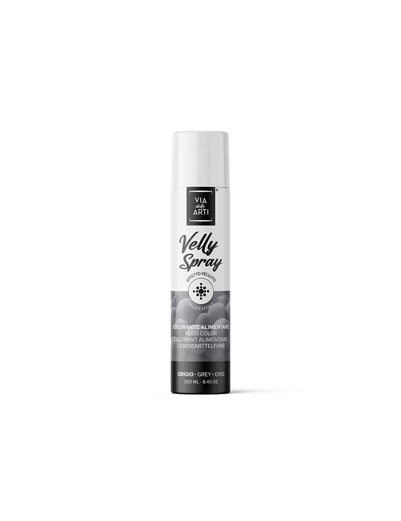 Colorant Gris spray Velly effet velours 250ml Azo Free VIA DELLE ARTI Colorant Gris spray Velly effet velours 250ml Azo Free VIA DELLE ARTI