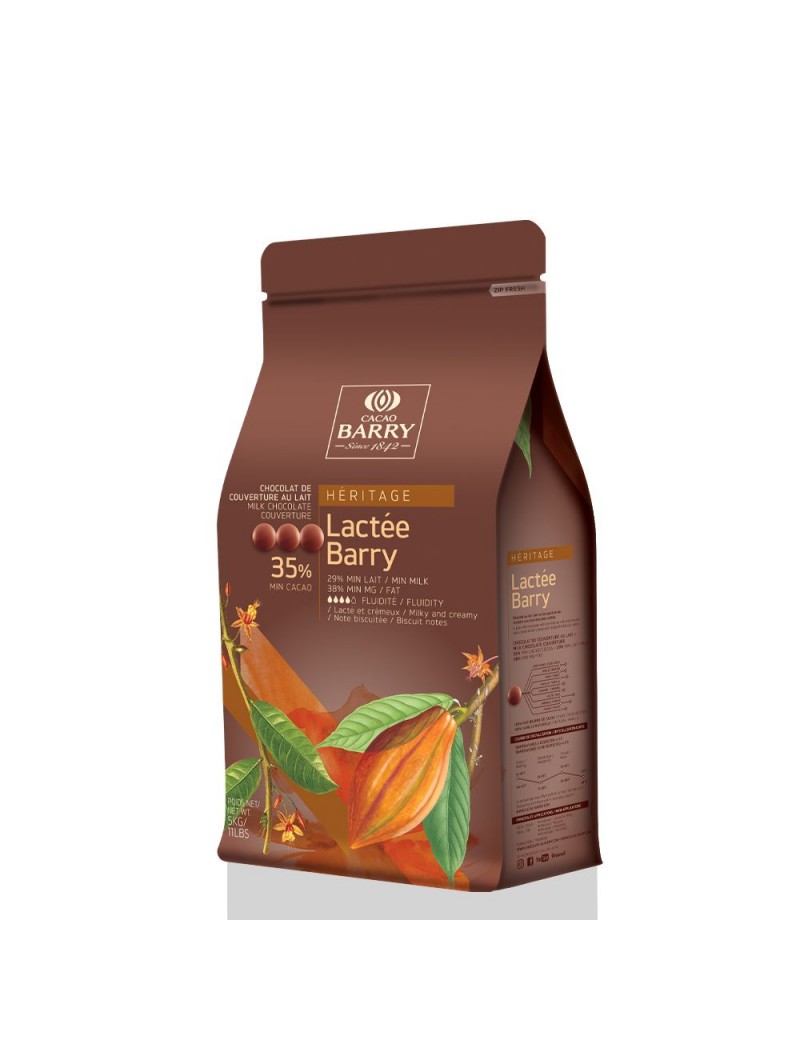 Chocolat lait de couverture Lactée Barry 35.3% CACAO BARRY