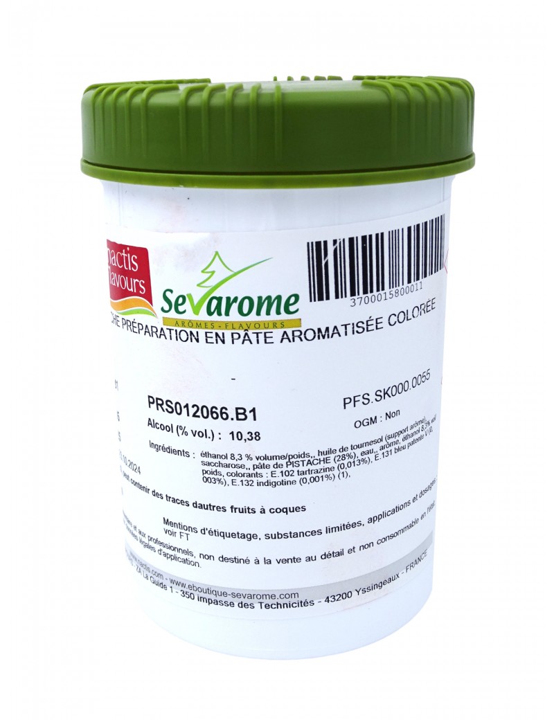 Pâte de Pistache pralinée Aromatisée et colorée professionnel 0055 SEVAROME Pâte de Pistache pralinée Aromatisée et colorée professionnel 0055 SEVAROME