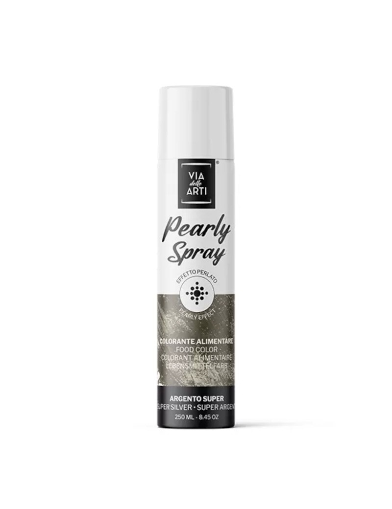 Colorant Argent Effet Métallisé - Spray Pearly 250ml VIA DELLE ARTI