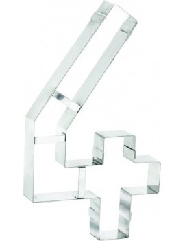 Découpoir Chiffre 4 Number Cake Inox 32 cm x 18 cm MALLARD FERRIERE