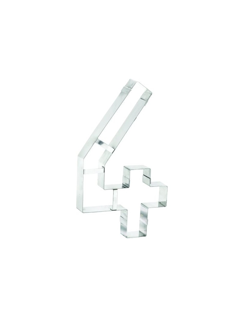 Découpoir Chiffre 4 Number Cake Inox 32 cm x 18 cm MALLARD FERRIERE