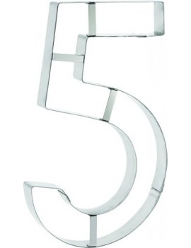 Découpoir Chiffre 5 Number Cake Inox 32 cm x 18 cm MALLARD FERRIERE