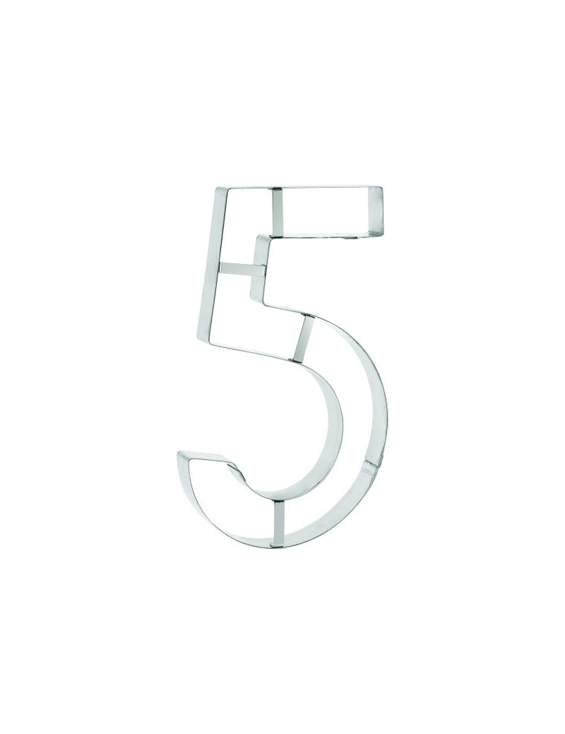 Découpoir Chiffre 5 Number Cake Inox 32 cm x 18 cm MALLARD FERRIERE