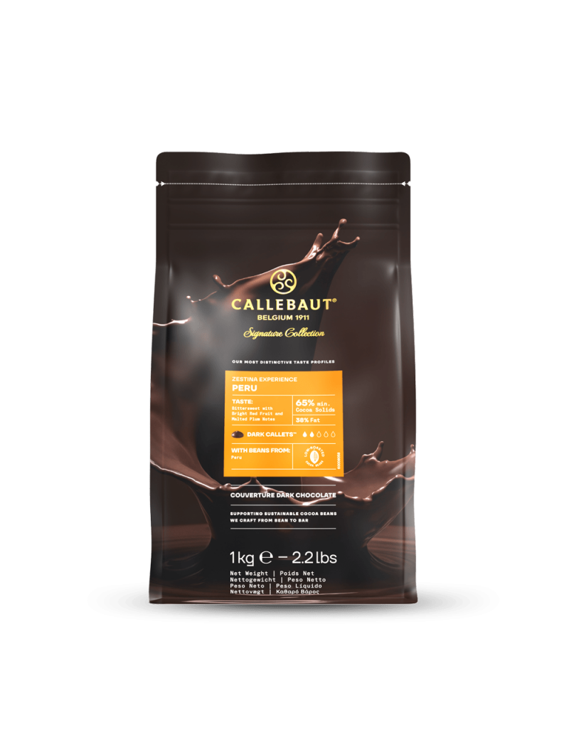 Chocolat noir Bio de couverture Peru Zestina 65% CALLEBAUT