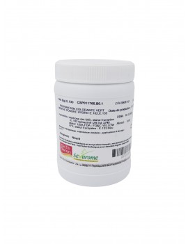 Colorant alimentaire vert menthe E102 E133 poudre hydrosoluble professionnel 8118 SEVAROME
