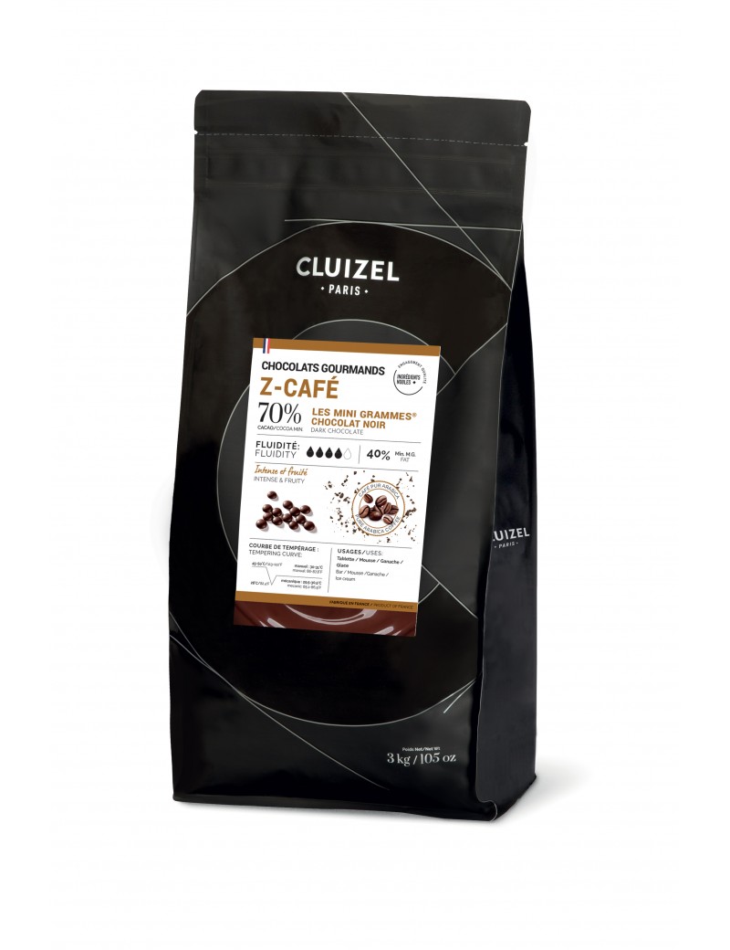 Mini Grammes Gourmands Z-Café Noir 70% Chocolat de couverture MICHEL CLUIZEL