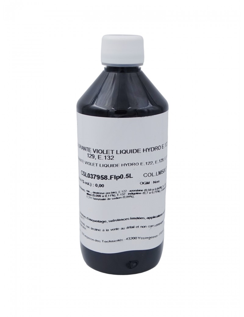 Colorant alimentaire violet liquide hydrosoluble professionnel 7074 SEVAROME