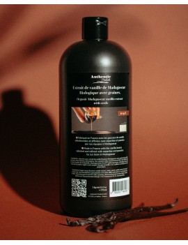 Extrait de vanille Bio 200g/L avec graines - support sucre AUTHENTIC PRODUCTS