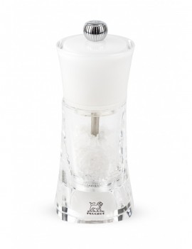 Molène Moulin à sel manuel en acryl couleur blanc 14 cm - Peugeot
