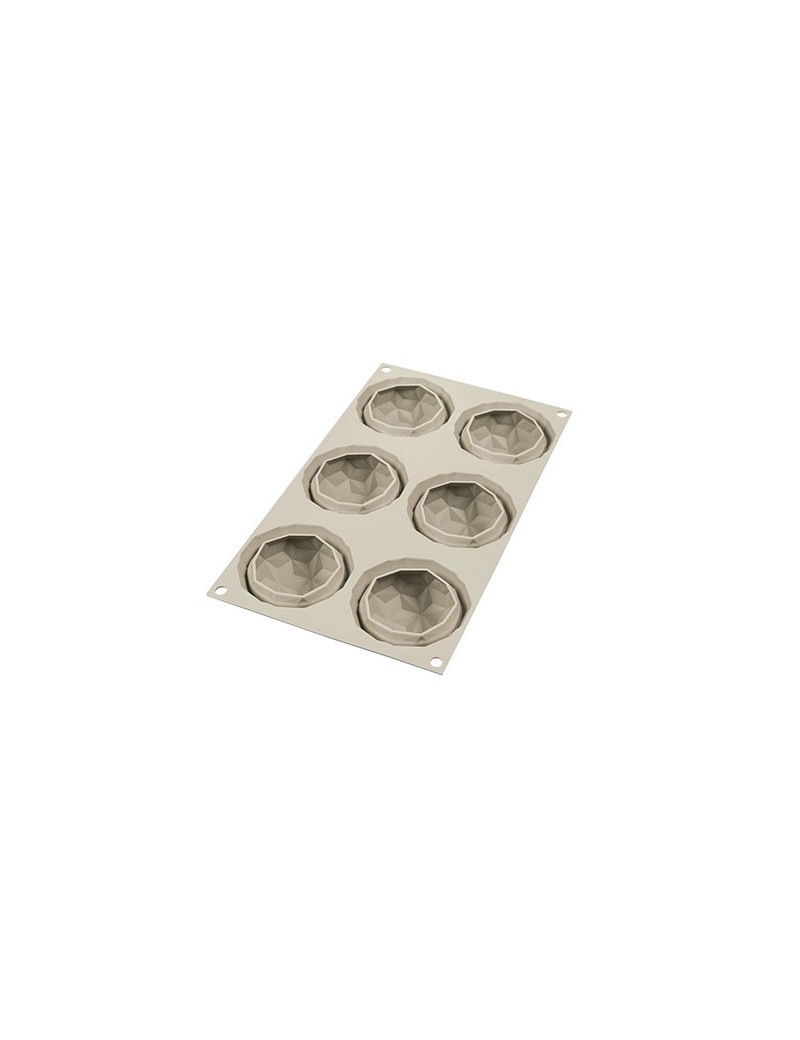 Mini gemma - moule silicone pour 6 créations Ø6,8 cm H.4,2 cm Silikomart Mini gemma - moule silicone pour 6 créations Ø6,8 cm H.4,2 cm Silikomart