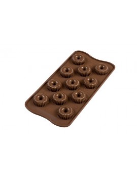 Moule silicone pour 15 créations Choco Crown 3D Silikomart