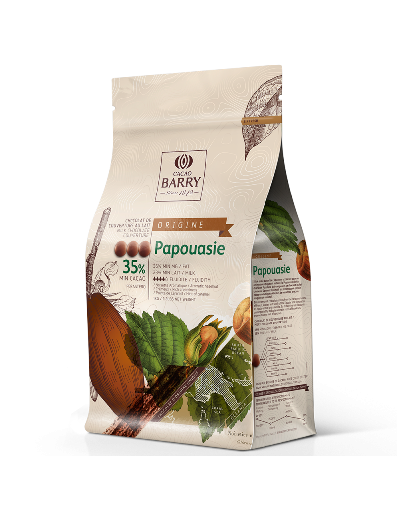 Papouasie lait 35% Chocolat de couverture CACAO BARRY Papouasie lait 35% Chocolat de couverture CACAO BARRY