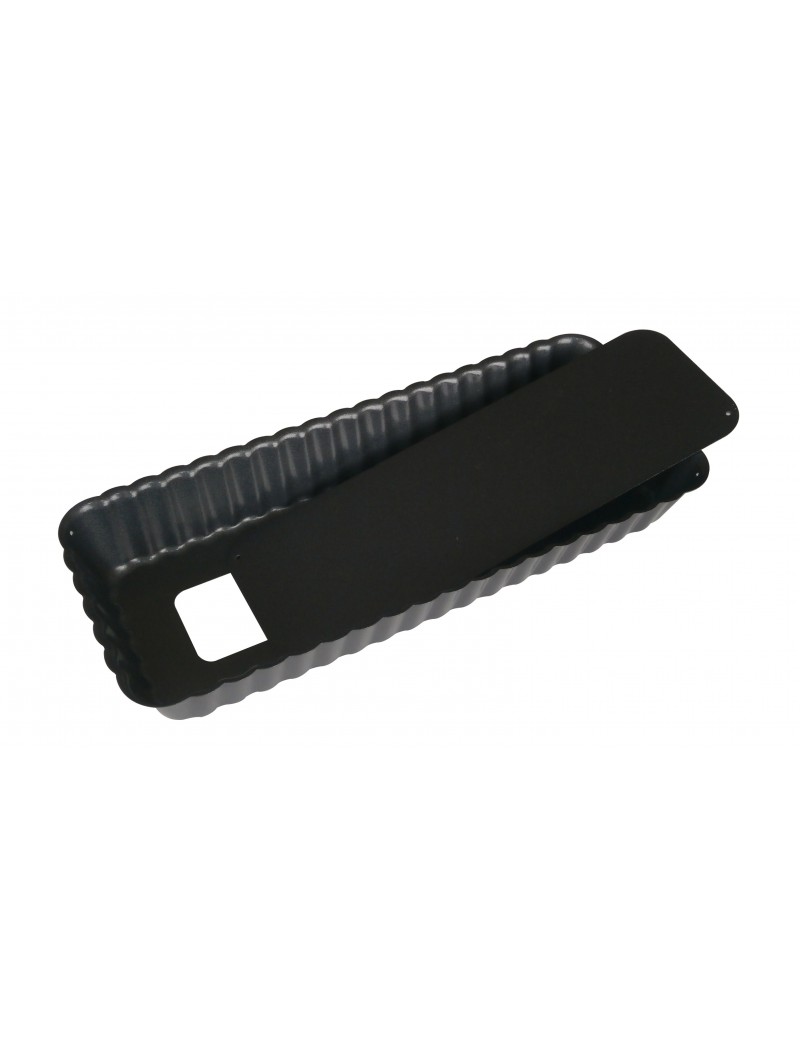 Moule à tarte rectangulaire cannelé et tourtière à fond amovible de Buyer Moule à tarte rectangulaire cannelé et tourtière à fond amovible de Buyer