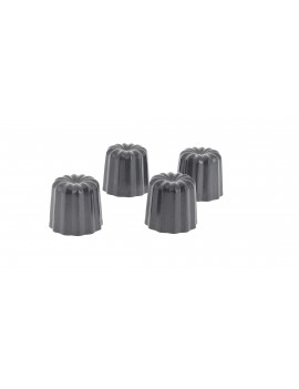 Lot de 4 moules individuels cannelé bordelais