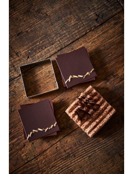 Cercle à tarte perforé VALRHONA à bord droit en inox - Carré de Buyer