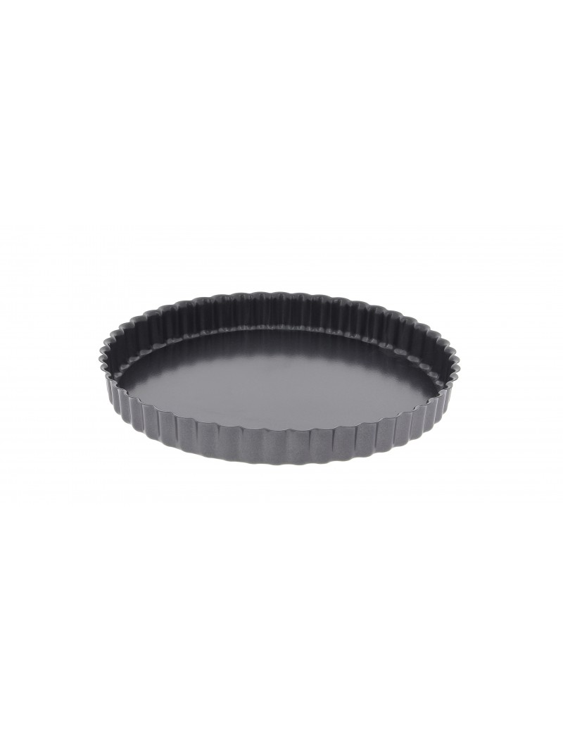 Moule à tarte cannelé rond fond fixe - bord droit - Revêtement PTFE garanti  sans PFOA - Diamètre cm 20 cm - Pâtisserie - Parlapapa