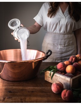 Bassine à confiture en cuivre massif avec anses en fonte De Buyer