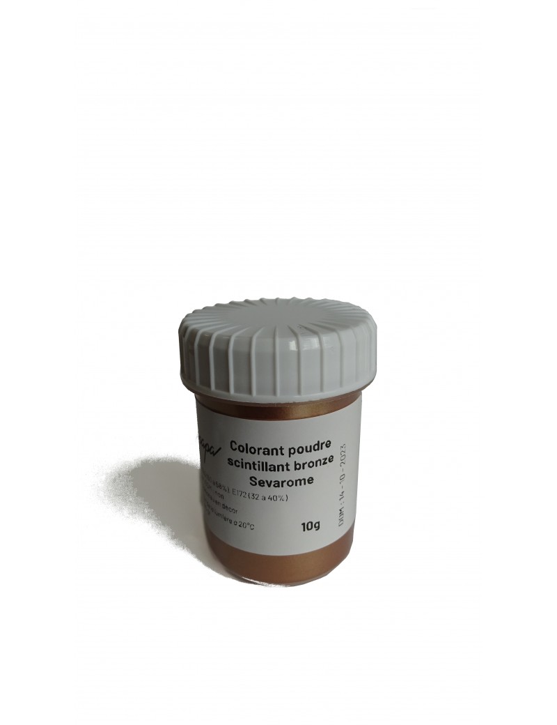 Colorant scintillant bronze poudre liposoluble professionnel SEVAROME