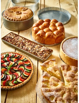 Moule à tarte rectangulaire tout inox perforé DE BUYER INDUSTRIES