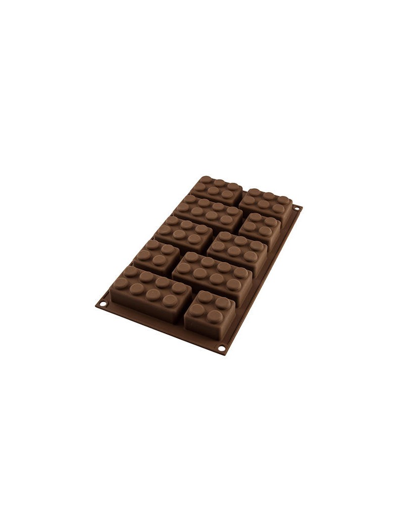 Moule silicone Choco Block 3D type brique lego SILIKOMART