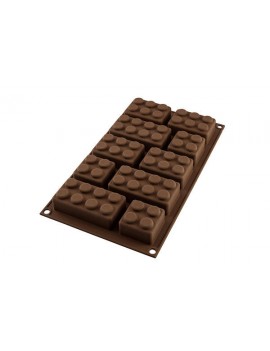 Moule silicone Choco Block 3D type brique lego SILIKOMART