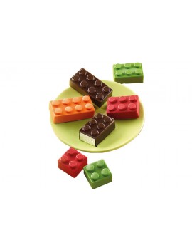 Moule silicone Choco Block 3D type brique lego SILIKOMART