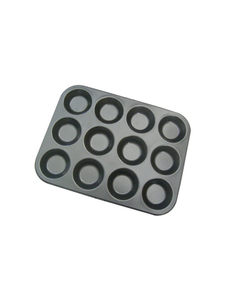 Plaque de moules individuels 12 Tartelettes rondes diam. 7cm de Buyer