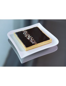 Cercle à tarte perforé VALRHONA à bord droit en inox - Carré de Buyer